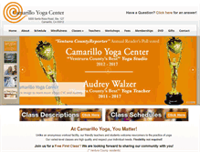 Tablet Screenshot of camarilloyoga.com
